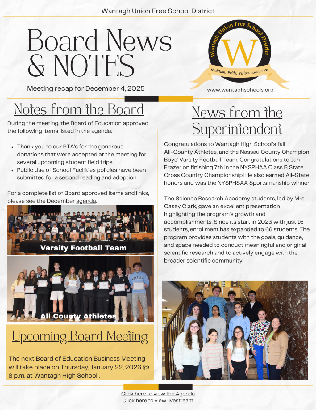 December board news and notes newsletter